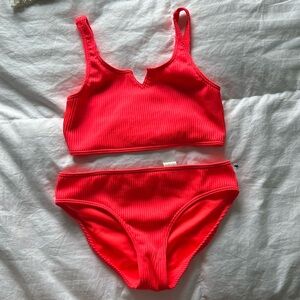 Neon orange Abercrombie kids bikini size XS